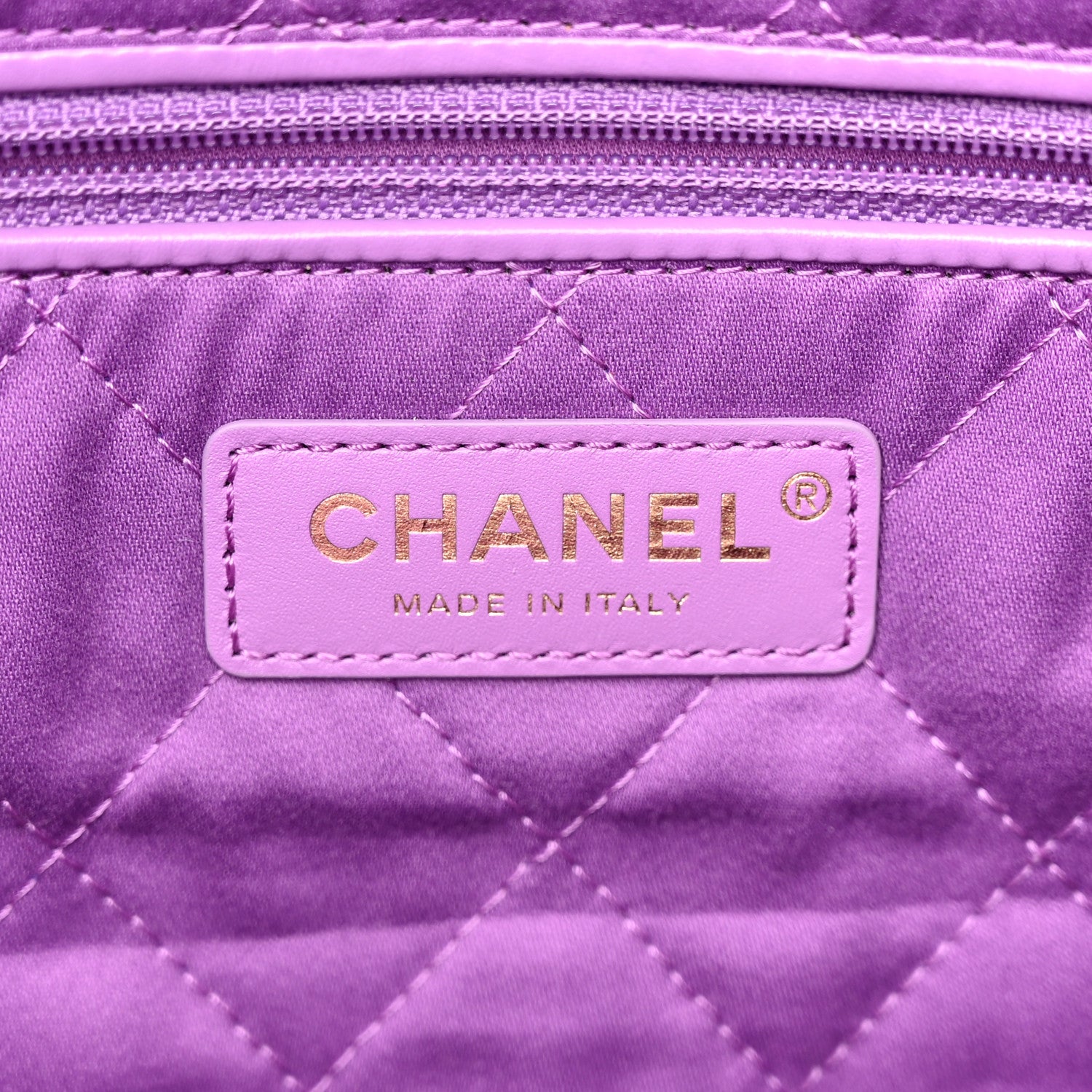 Chanel Shiny Calfskin Quilted Small Chanel 22 Purple 7 of 13