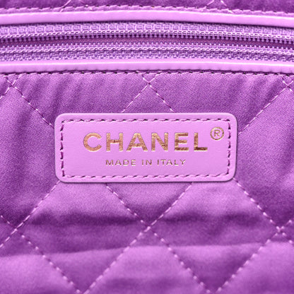 Chanel Shiny Calfskin Quilted Small Chanel 22 Purple 7 of 13