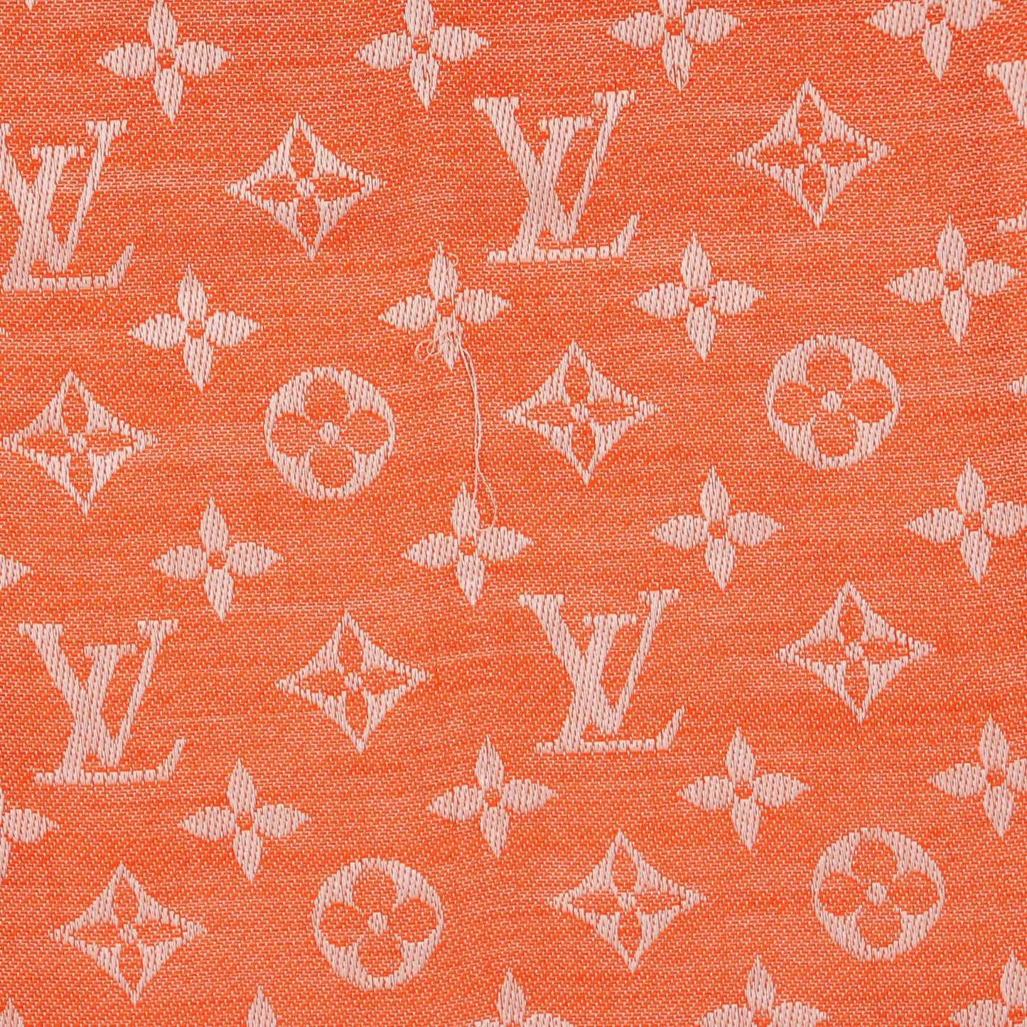 Wool Silk Monogram Denim Shawl Piment