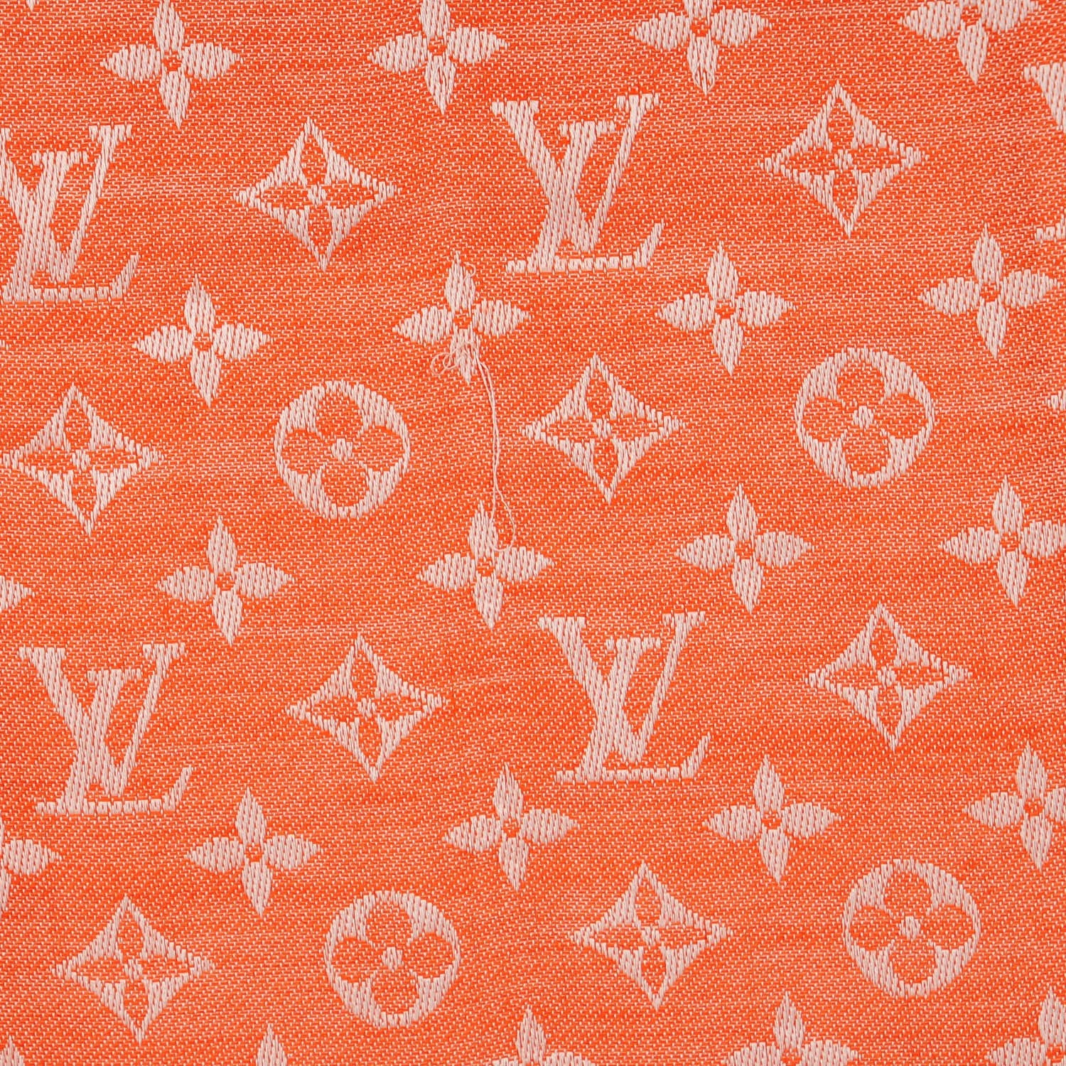 Louis Vuitton Wool Silk Monogram Denim Shawl Piment 5 of 5