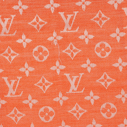 Louis Vuitton Wool Silk Monogram Denim Shawl Piment 5 of 5
