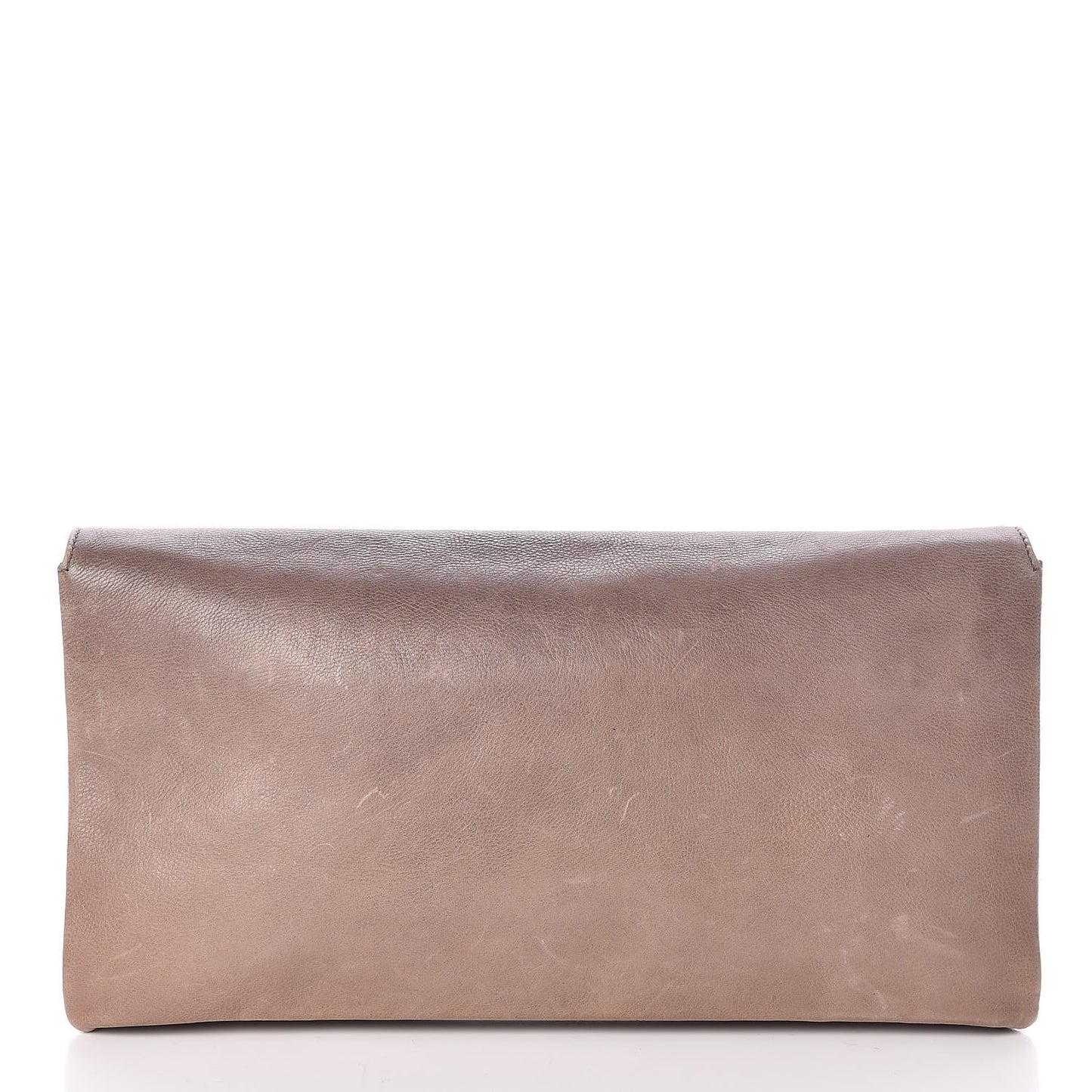 Glace Calfskin Fold Over Clutch Ombre Ardesia Fumo