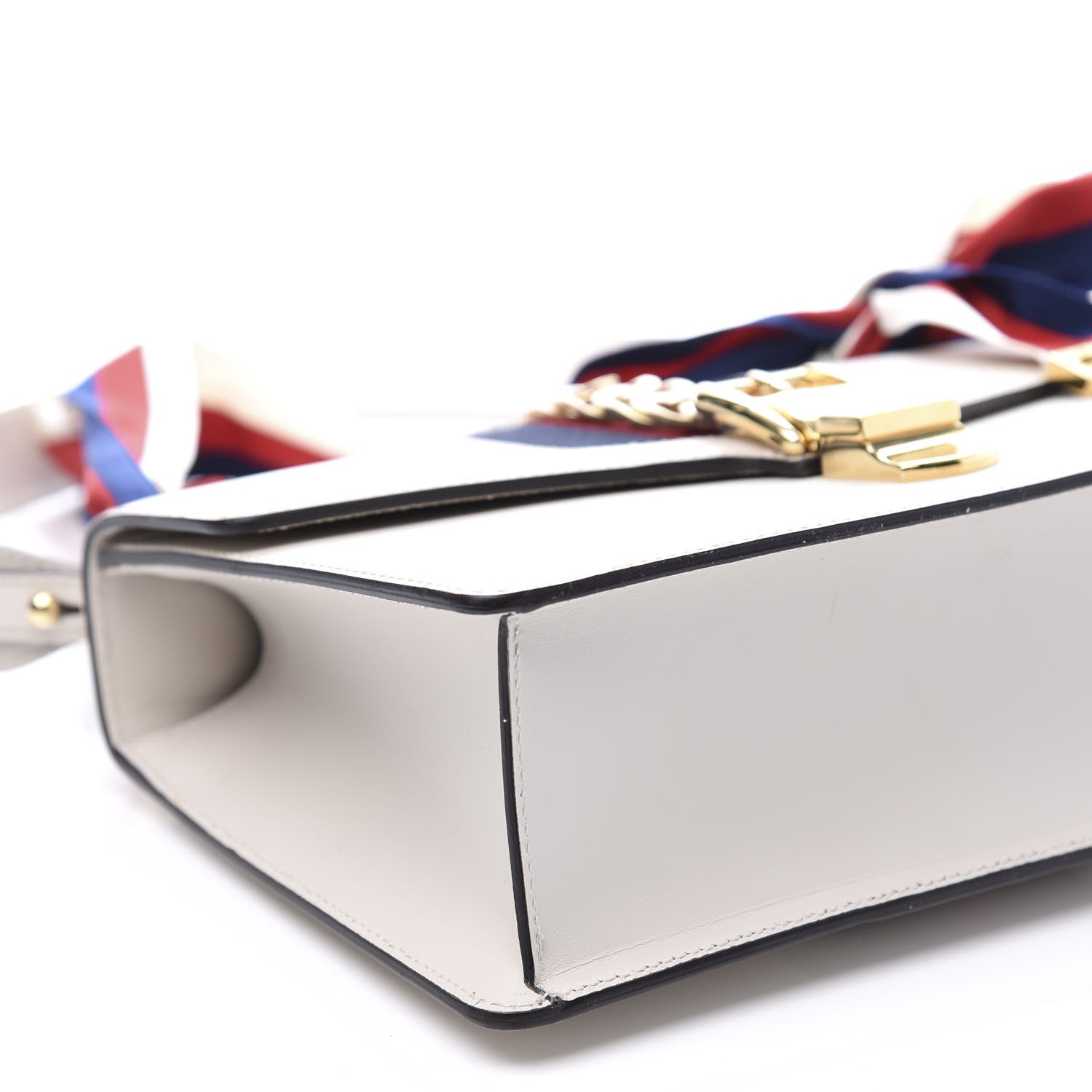 Gucci Calfskin Small Sylvie Shoulder Bag White 10 of 15