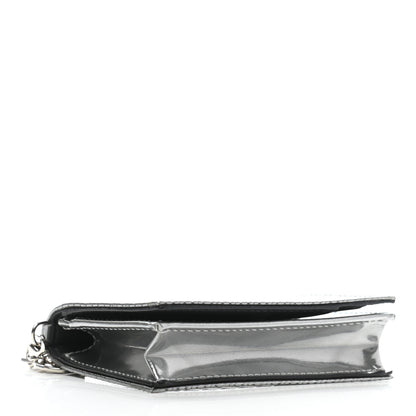 Christian Dior Metallic Patent Micro-Cannage Lady Dior Card Holder Silver 4 of 7