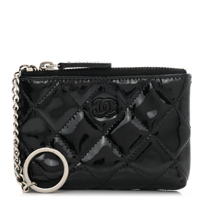 Chanel Patent Quilted Key Pouch So Black 1 of 7