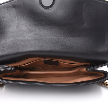 Gucci Nappa Sylvie Web Tiger Broadway Shoulder Bag Black 5 of 13