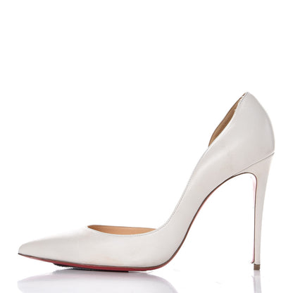 Christian Louboutin Shiny Nappa Iriza 100 Pumps 41.5 White 1 of 16