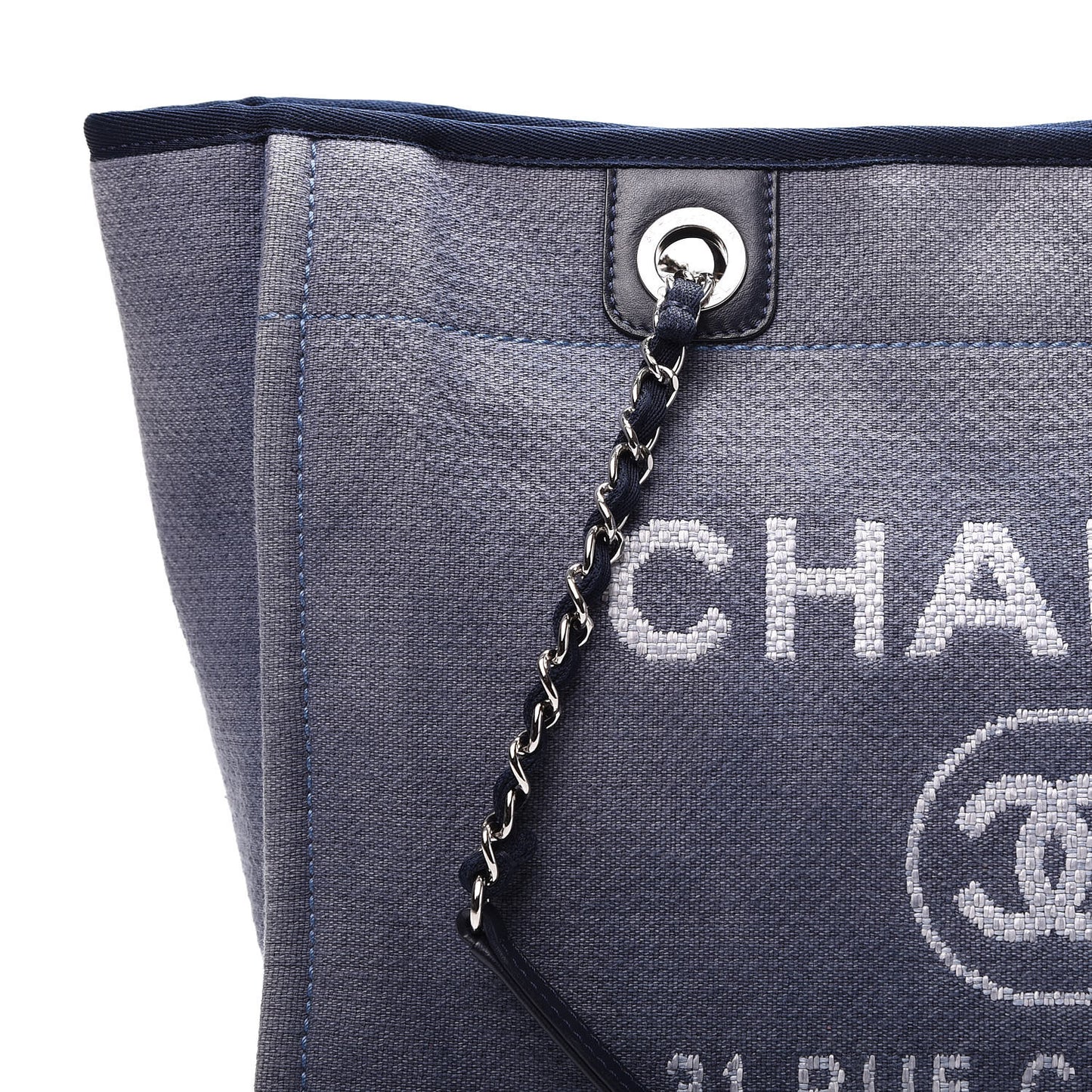 Canvas Small Deauville Tote Blue