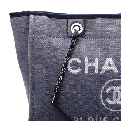 Chanel Canvas Small Deauville Tote Blue 9 of 10