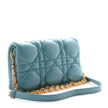 Christian Dior Calfskin Macrocannage Mini Caro Bag Horizon Blue 3 of 10
