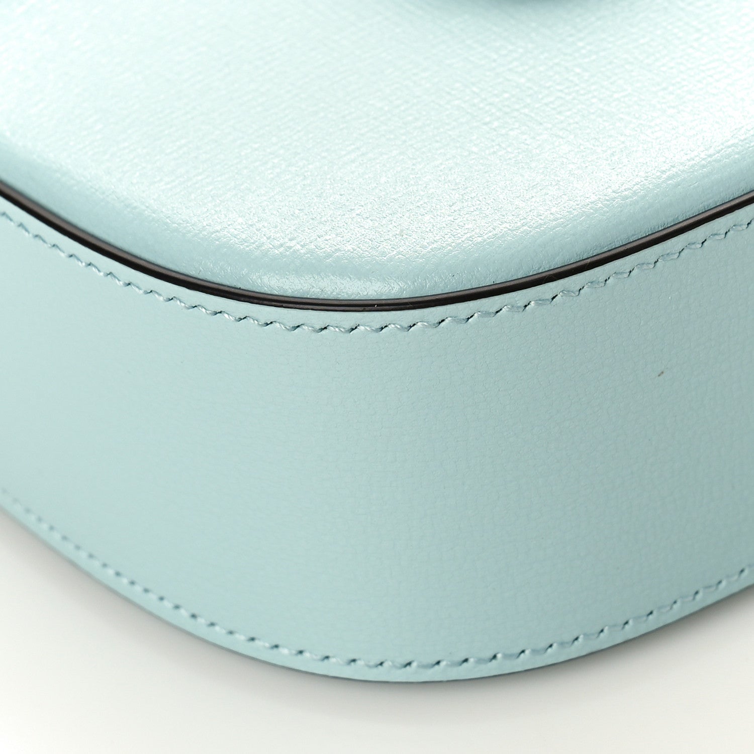 Gucci Azalea Calfskin Crystal GG Monogram Mini Horsebit 1955 Shoulder Bag Light Blue 9 of 11