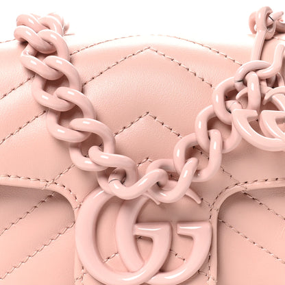 Gucci Calfskin Matelasse Monochrome GG Marmont Chain Belt Bag Perfect Pink 8 of 10