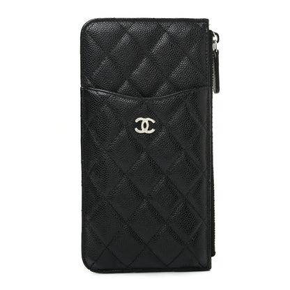Chanel Caviar Quilted Classic Flat Wallet Pouch Black 1 of 8