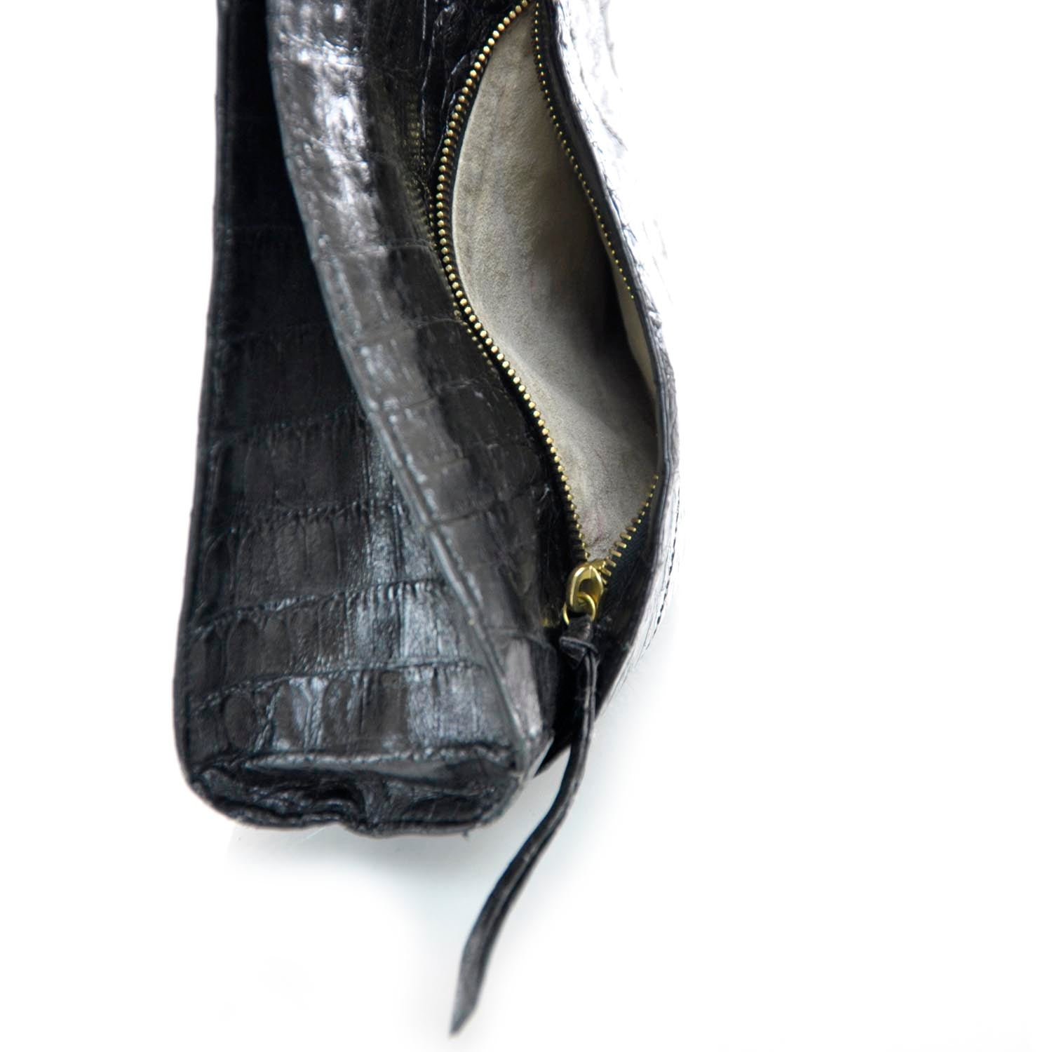 Nancy Gonzalez Crocodile Hobo Black 7 of 10