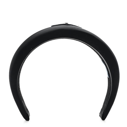 Prada Re-Nylon Metal Triangle Logo Headband Black 1 of 7