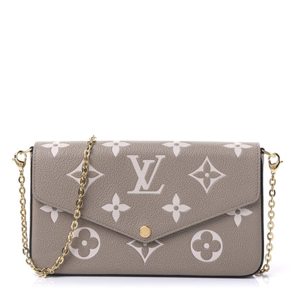 Louis Vuitton Empreinte Monogram Giant Felicie Pochette Tourterelle Creme 1 of 10