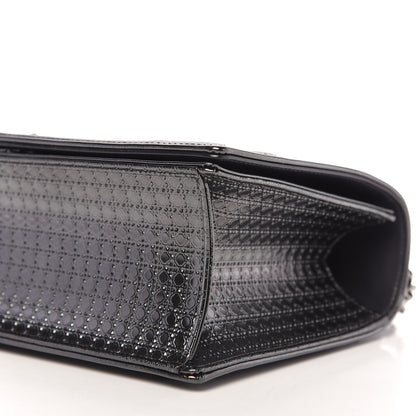 Christian Dior Metallic Patent Micro-Cannage Medium Diorama Flap Bag Onyx Black 7 of 12