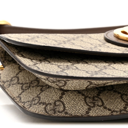 Gucci GG Supreme Monogram Textured Dollar Calfskin Blondie Belt Bag Beige Ebony New Acero 8 of 9