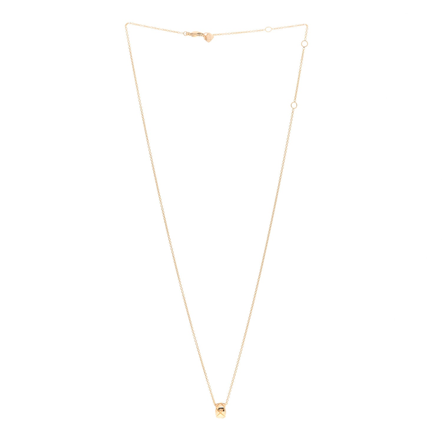 Chanel 18K Yellow Gold Coco Crush Round Pendant Necklace 3 of 5