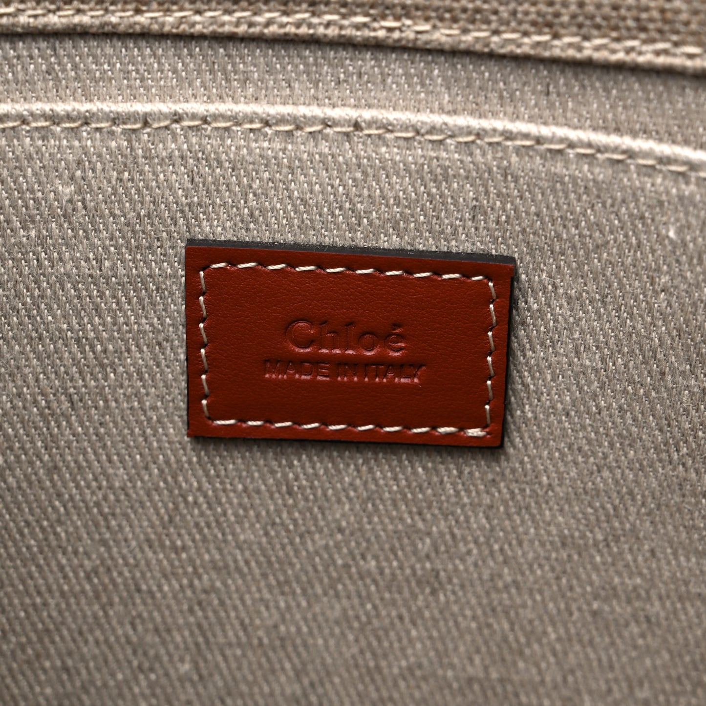 Cotton Calfskin Medium Woody Ribbon Tote White Brown