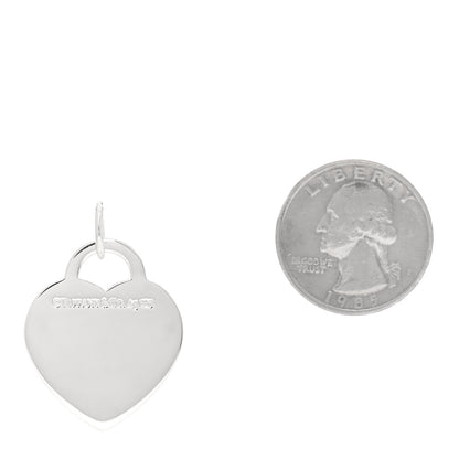 Tiffany Sterling Silver Enamel LOVE YOU Heart Pendant Red 2 of 4