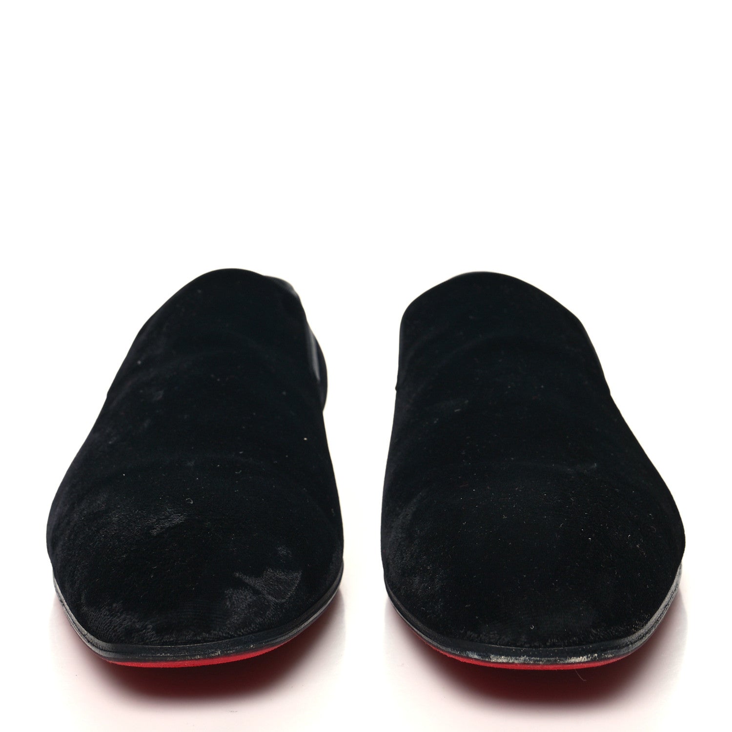 Christian Louboutin Velvet Mens Dandelion Flat Loafers 45 Black 2 of 8