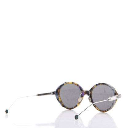 Christian Dior Acetate Leaf Print Umbrage Round Sunglasses Green Foliage 4 of 7