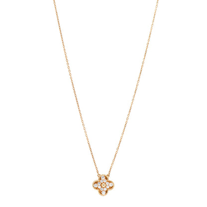 Van Cleef & Arpels 18K Yellow Gold Diamond Vintage Alhambra Pendant Necklace 1 of 5