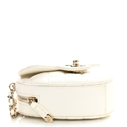 Chanel Lambskin Quilted CC In Love Heart Clutch With Chain White 4 of 12