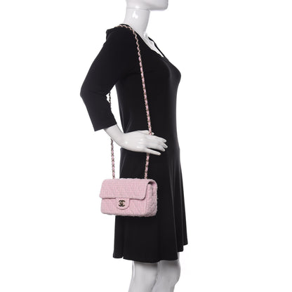 Chanel Tweed Quilted Mini Rectangular Flap Pink 2 of 11