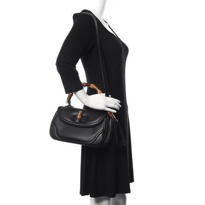 Gucci Calfskin Medium New Bamboo Top Handle Bag Black 2 of 9