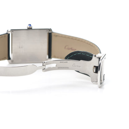 Cartier Stainless Steel Calfskin 27mm Tank Solo Quartz Watch Green 5 of 5