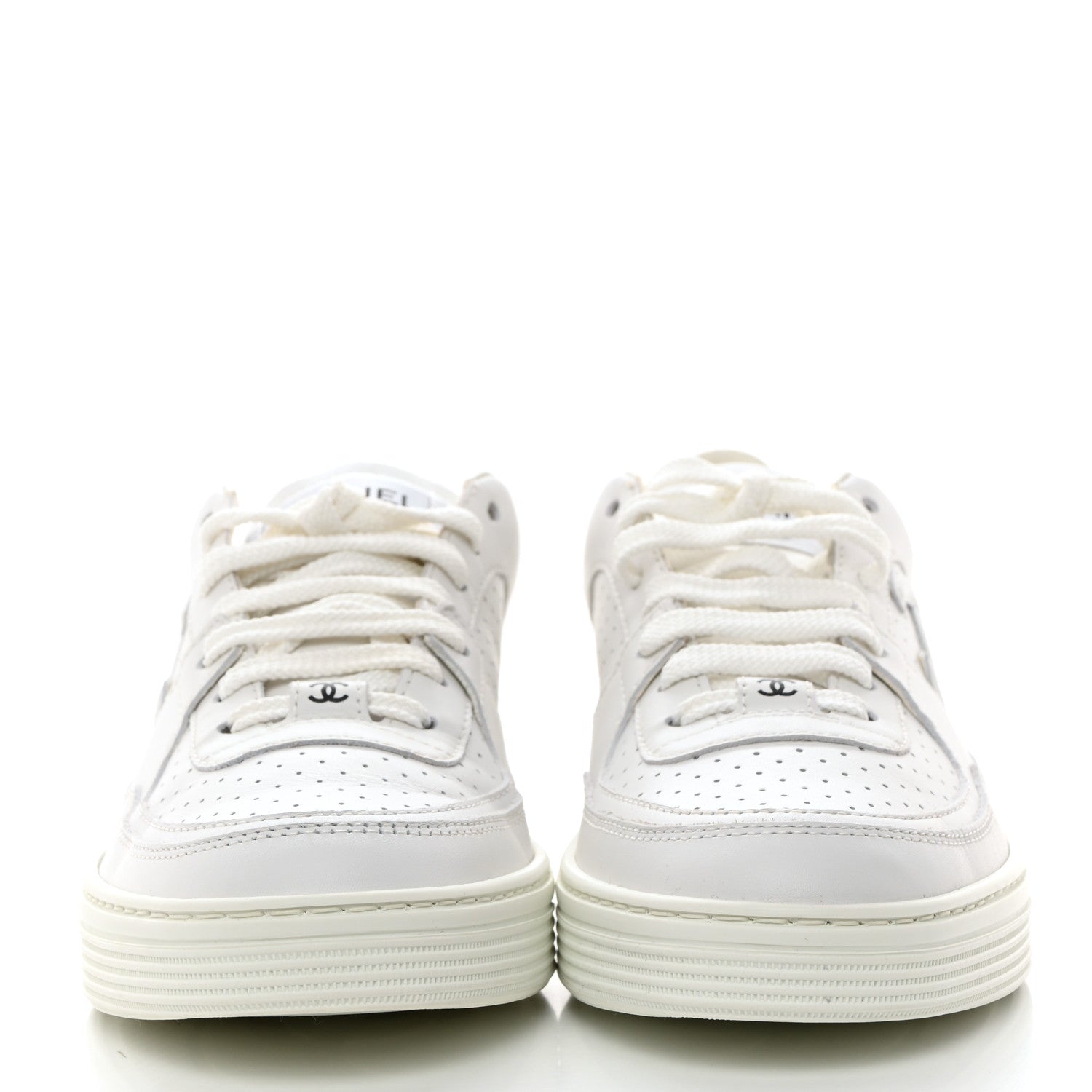 Chanel Calfskin CC Womens Sneakers 37 White 2 of 10