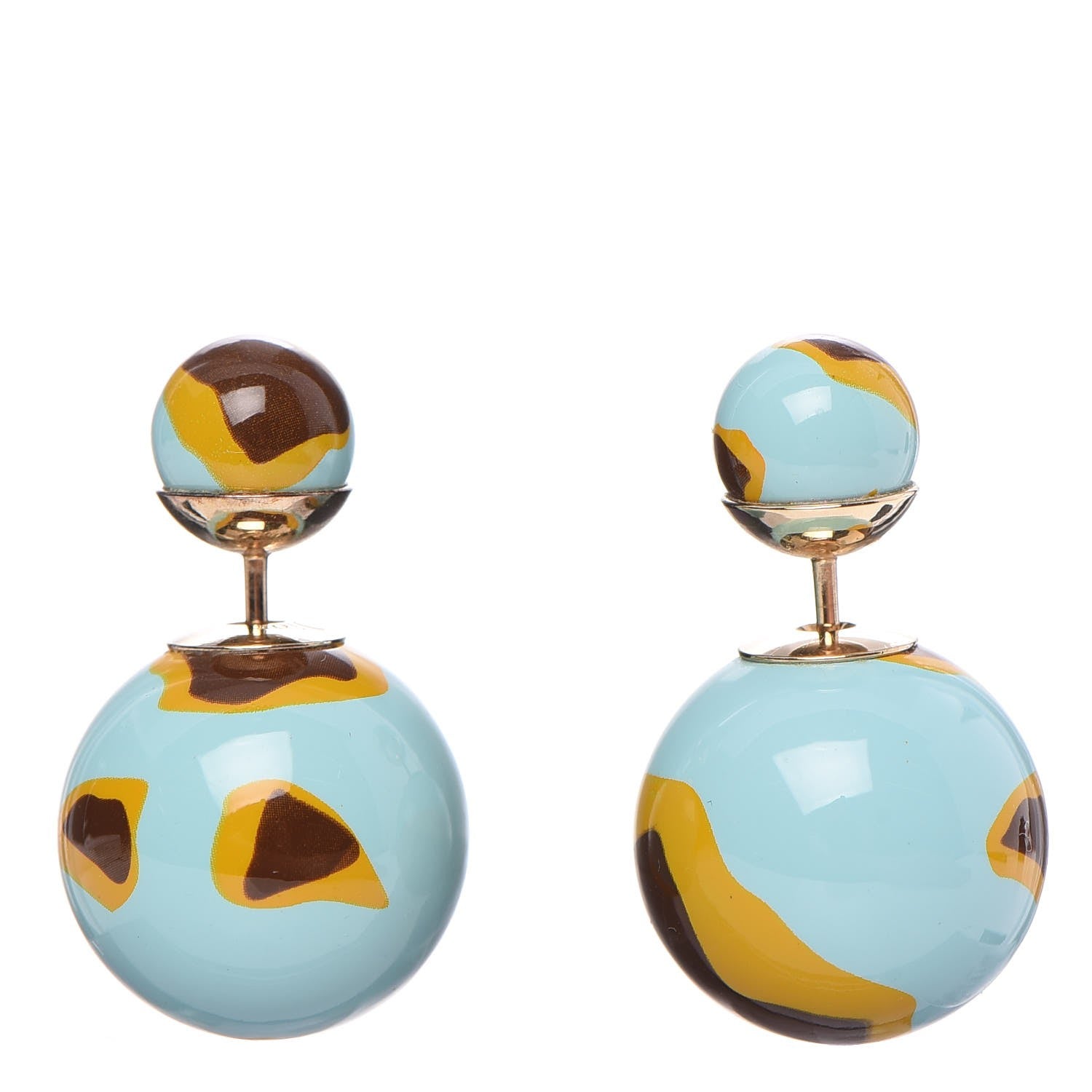 Christian Dior Printed Mise En Dior Tribal Earrings 1 of 4