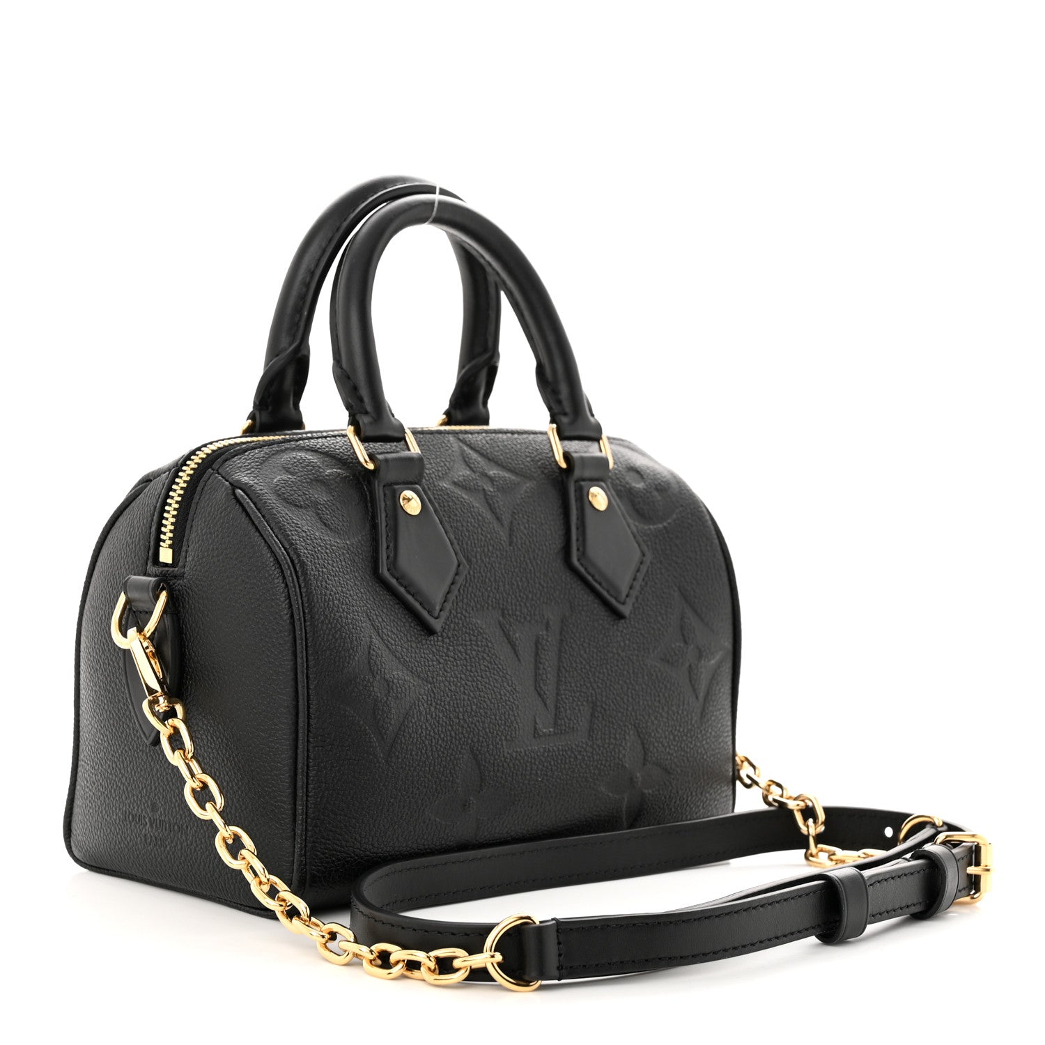 Louis Vuitton Empreinte Monogram Giant Speedy Bandouliere 20 Black 3 of 10