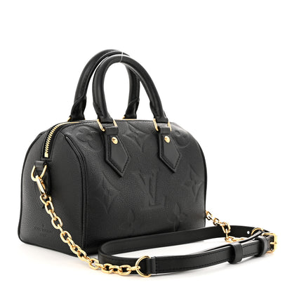 Louis Vuitton Empreinte Monogram Giant Speedy Bandouliere 20 Black 3 of 10