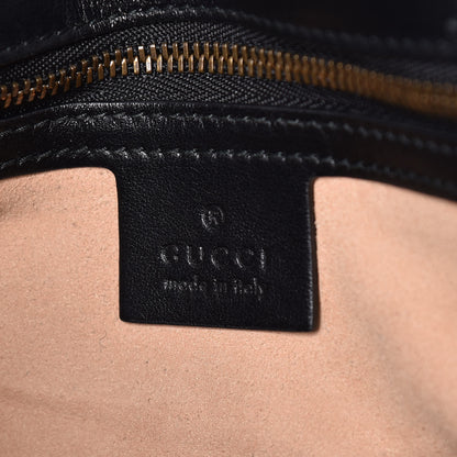 Gucci Calfskin Matelasse Large GG Marmont Shoulder Bag Black 9 of 11