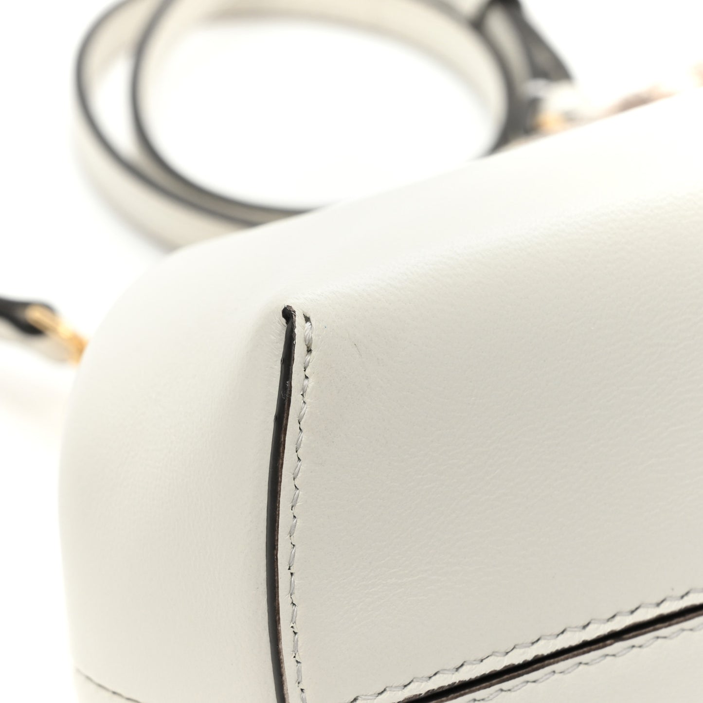 Shiny Nappa Snakeskin Small Fendi First White Roccia