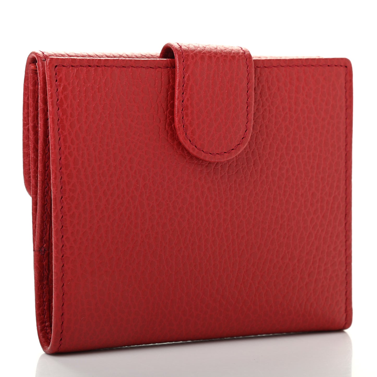 Dollar Calfskin Interlocking G French Wallet Rosso