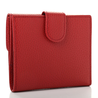 Gucci Dollar Calfskin Interlocking G French Wallet Rosso 3 of 8