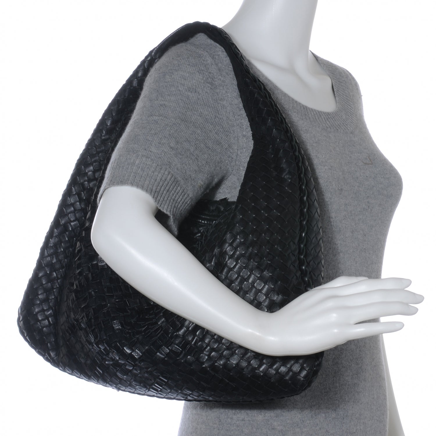 Bottega Veneta Nappa Intrecciato Large Veneta Plisse Hobo Nero Black 2 of 9