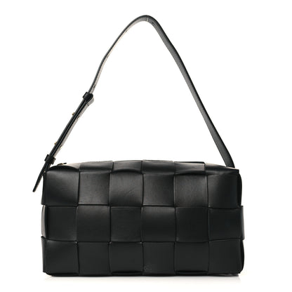 Bottega Veneta Lambskin Maxi Intrecciato Brick Cassette Bag Black 1 of 9