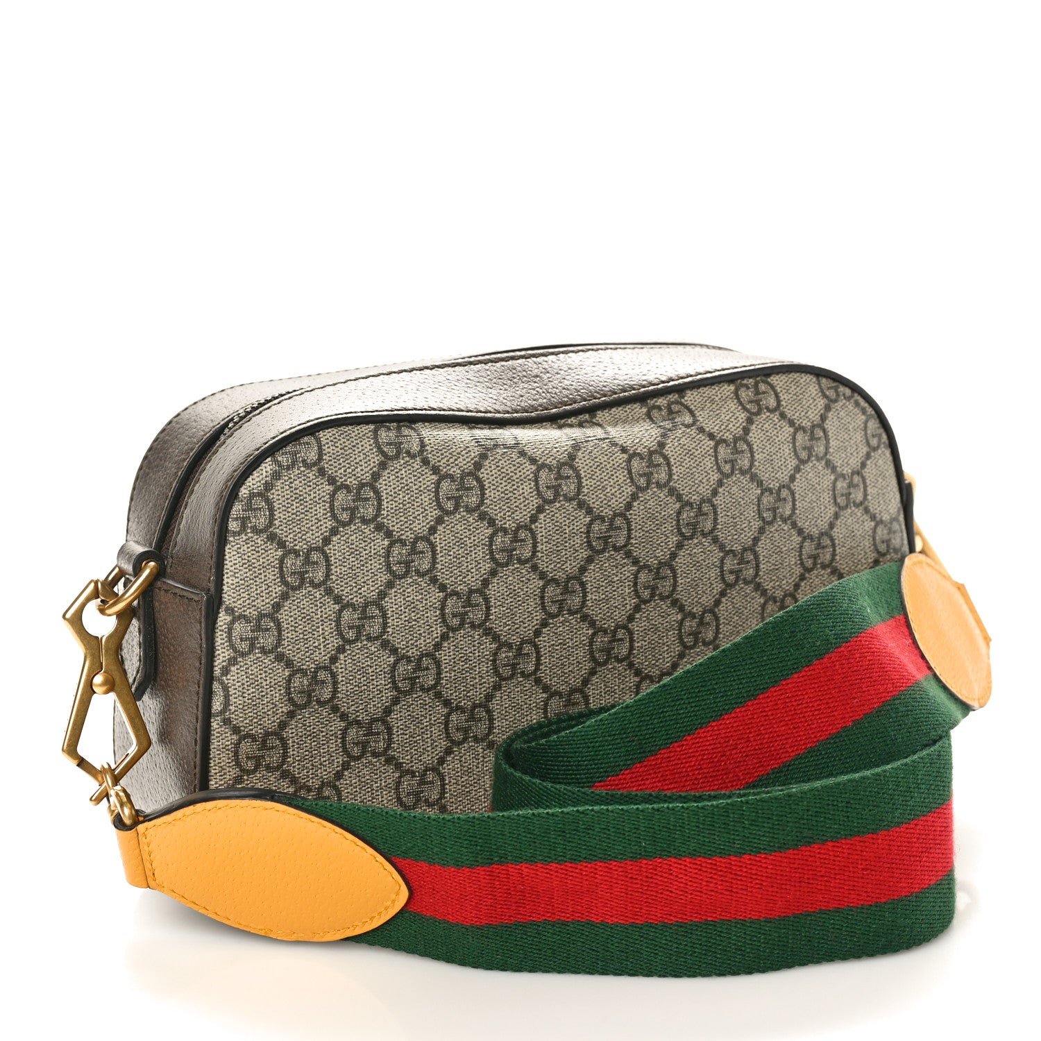 Gucci GG Supreme Monogram Web Neo Vintage Shoulder Bag Beige New Acero Crop 2 of 10