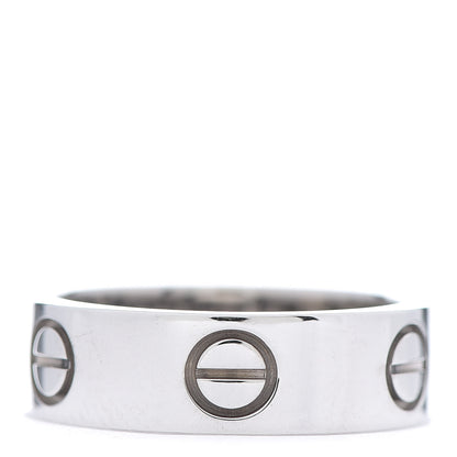 Cartier 18K White Gold 5.5mm LOVE Ring 51 5.75 1 of 4