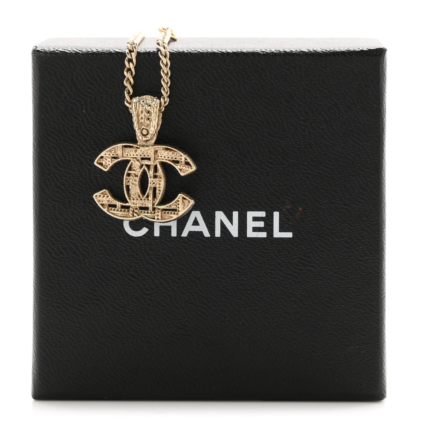 Pearl Cluster CC Necklace Gold