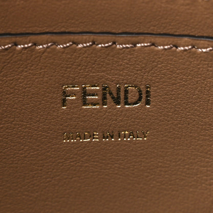 Fendi Fabric Jacquard Vitello Grace FF 1974 Baguette Pouch Tobacco Moro Sand 5 of 8