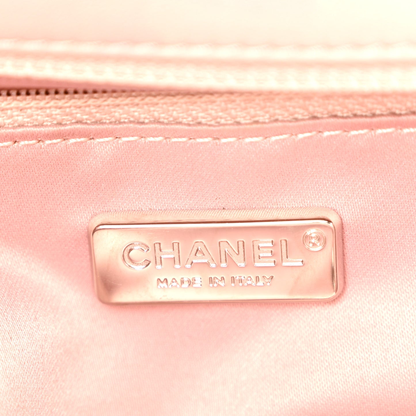 Sequin Mini Flap Light Pink Silver