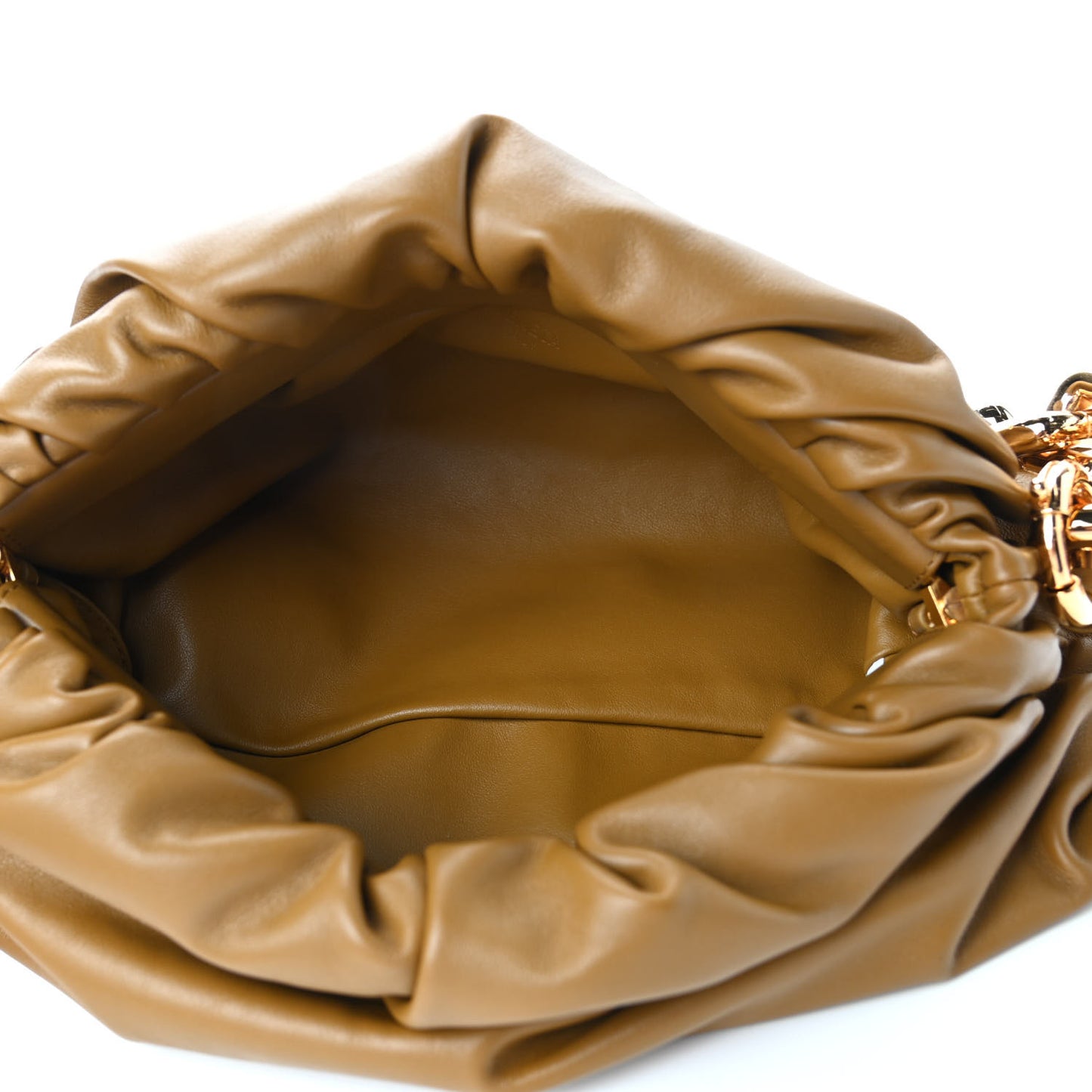 Calfskin The Pouch Chain Cammello