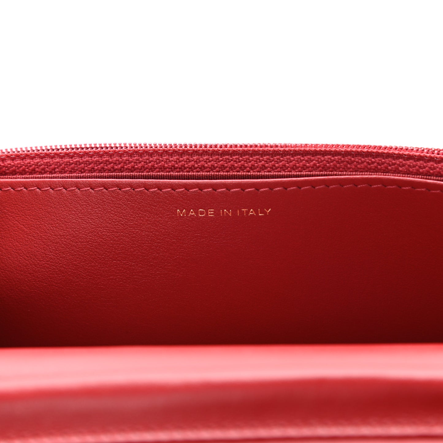 Caviar Camellia Embossed Wallet On Chain WOC Red
