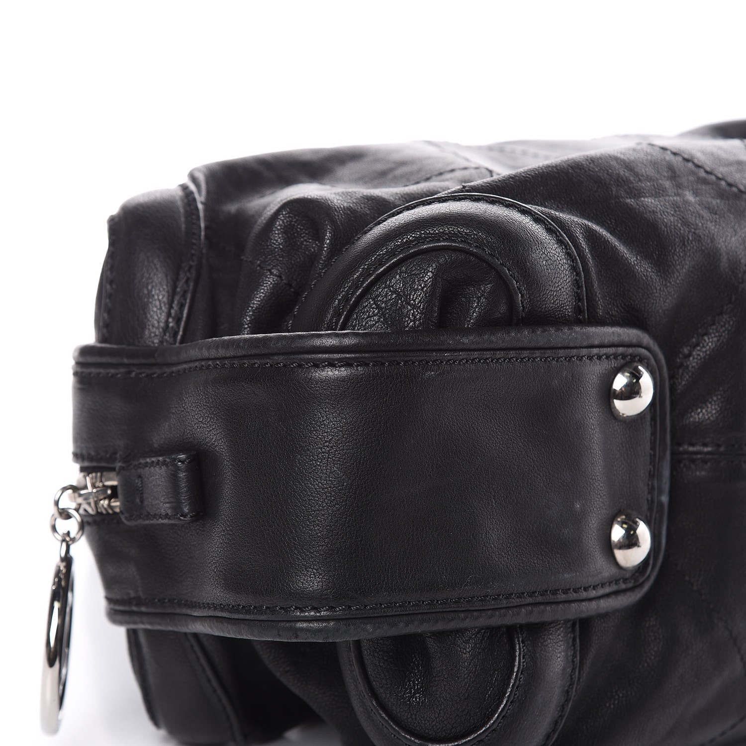 Chanel Calfskin Stitched Bowler Black 7 of 10